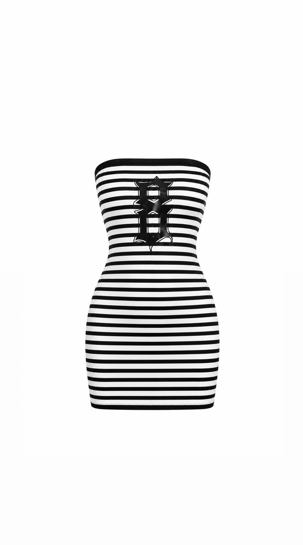 STRIPE BANDEAU DRESS